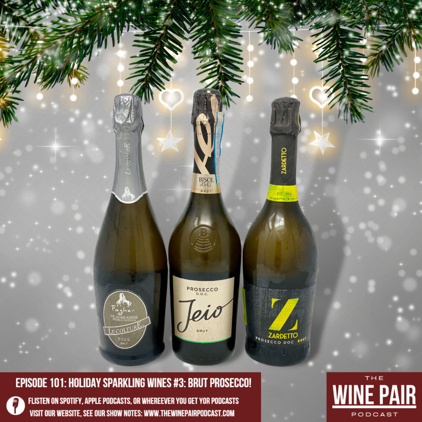 Holiday Sparkling Wines 3 Brut Prosecco! (The most popular sparkling